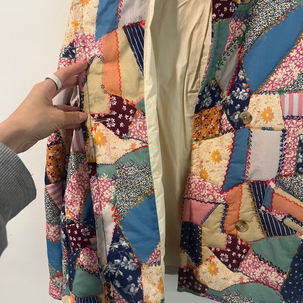 Sezane Multicolor Patchwork Jacket - image 5